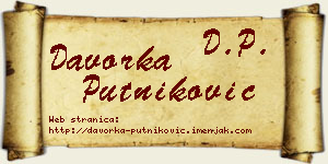 Davorka Putniković vizit kartica